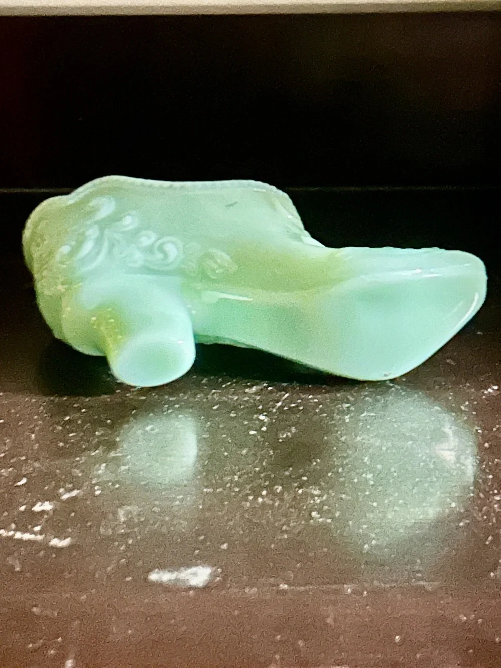 Jadeite Vintage Glass Shoe